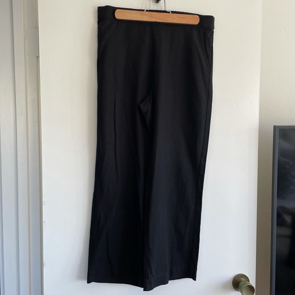 Black Linen Ankle Pants - Picture 2 of 6